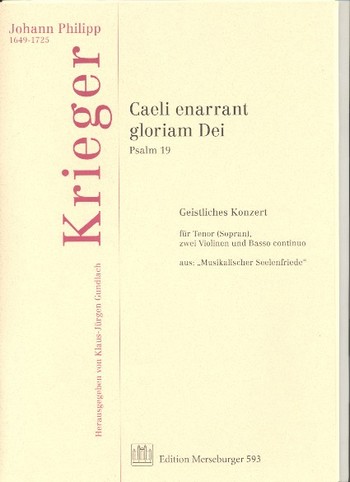 Caeli enarrant gloriam Dei für  Tenor (Sopran), 2 Violinen und Bc  Partitur und Stimmen