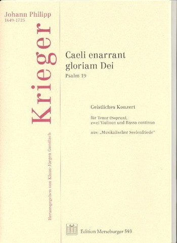 Caeli enarrant gloriam Dei für  Tenor (Sopran), 2 Violinen und Bc  Partitur und Stimmen