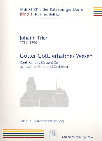 Götter Gott erhabnes Wesen für Soli,&nbsp;&nbsp;gem Chor und Orchester&nbsp;&nbsp;Partitur