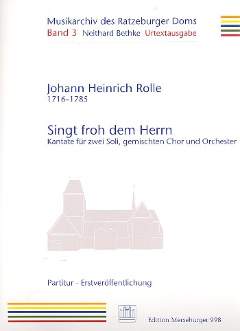 Singt froh dem Herrn  für Soli, gem Chor und Orchester  Partitur