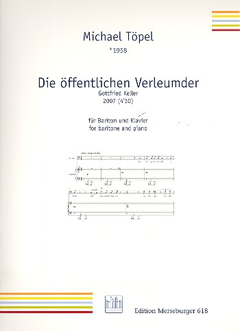 Die öffentlichen Verleumder  für Bariton und Klavier  