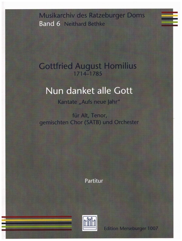 Nun danket alle Gott  für Alt, Tenor, gem Chor und Orchester  Partitur