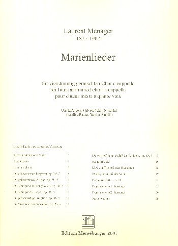 Marienlieder&nbsp;&nbsp;für gem Chor a cappella&nbsp;&nbsp;Partitur