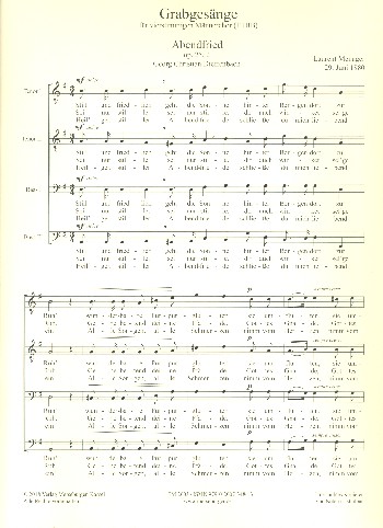 Grabgesänge&nbsp;&nbsp;für Männerchor a cappella&nbsp;&nbsp;Partitur
