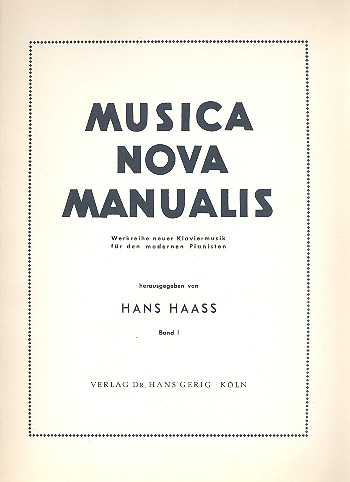 Musica Nova Manualis Band 1  für Klavier  
