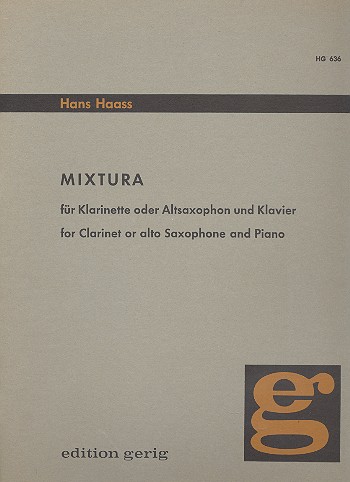 Mixtura für Klarinette  (Altsaxophon) und Klavier  