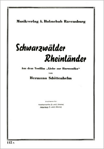 Schittenhelm, Hermann&nbsp;&nbsp;Schwarzwälder Rheinländer&nbsp;&nbsp;Akkordeon