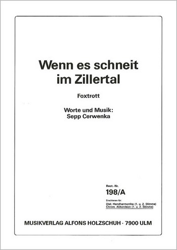 Cerwenka, S.  Wenn es schneit im Zillertal  Akkordeon