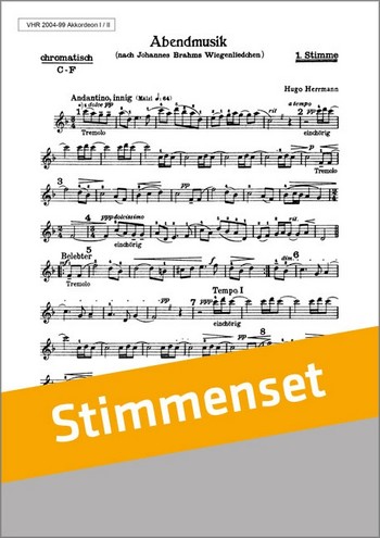 Herrmann, Hugo&nbsp;&nbsp;Abendmusik&nbsp;&nbsp;Akkordeonorchester Stimmenset