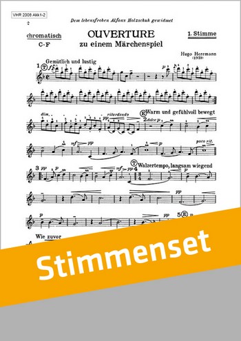 Herrmann, Hugo&nbsp;&nbsp;Ouvertüre zu einem Märchenspiel&nbsp;&nbsp;Akkordeonorchester Stimmenset
