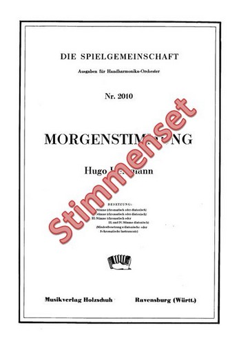 Herrmann, Hugo&nbsp;&nbsp;Morgenstimmung&nbsp;&nbsp;Akkordeonorchester Stimmenset