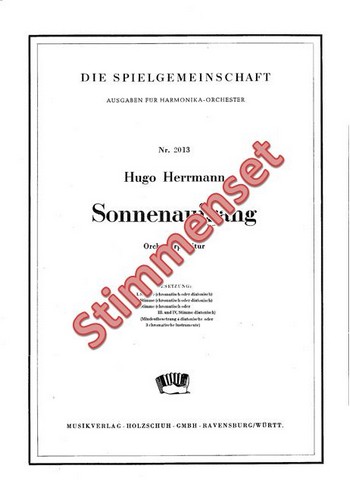 Herrmann, Hugo&nbsp;&nbsp;Sonnenaufgang&nbsp;&nbsp;Akkordeonorchester Stimmenset