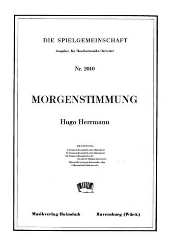 Herrmann, Hugo&nbsp;&nbsp;Morgenstimmung&nbsp;&nbsp;Akkordeonorchester Partitur
