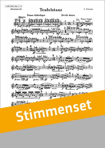 Huegler, Walter&nbsp;&nbsp;Teufelstanz&nbsp;&nbsp;Akkordeonorchester Stimmenset
