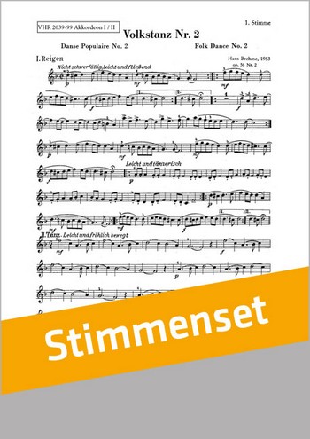 Brehme, Hans  Volkstanz 2  Akkordeonorchester Stimmenset