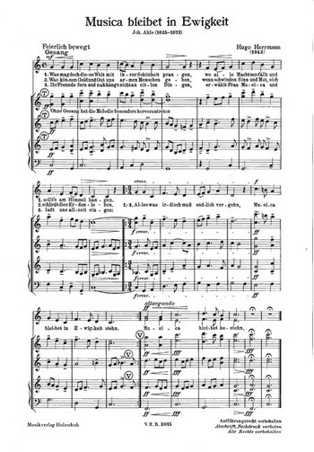 Herrmann, Hugo&nbsp;&nbsp;Musica bleibet in Ewigkeit&nbsp;&nbsp;Akkordeonorchester Partitur