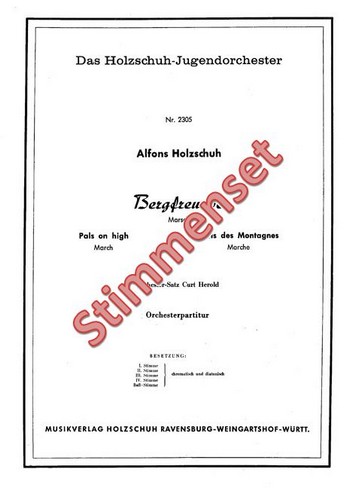 Holzschuh, Alfons&nbsp;&nbsp;Bergfreunde&nbsp;&nbsp;Akkordeonorchester Stimmenset