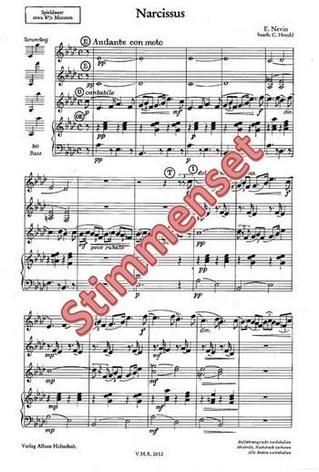 Nevin, E.&nbsp;&nbsp;Narcissus&nbsp;&nbsp;Akkordeonorchester Stimmenset