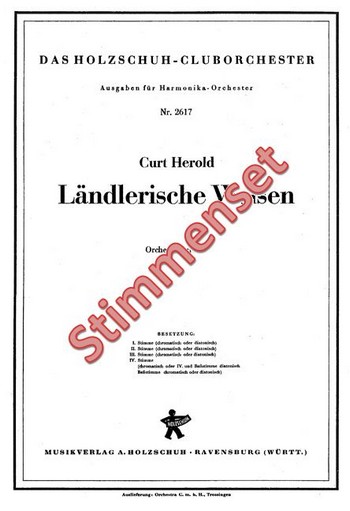 Herold, Curt&nbsp;&nbsp;Ländlerische Weisen&nbsp;&nbsp;Akkordeonorchester Stimmenset