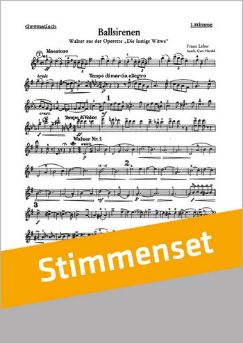 Lehar, Franz&nbsp;&nbsp;Ballsirenen&nbsp;&nbsp;Akkordeonorchester Stimmenset