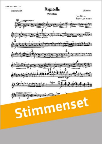 Rixner, Joe&nbsp;&nbsp;Bagatelle&nbsp;&nbsp;Akkordeonorchester Stimmenset