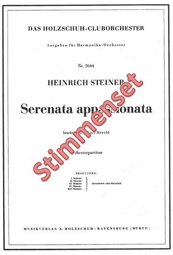 Steiner, H.&nbsp;&nbsp;Serenata Appassionata&nbsp;&nbsp;Akkordeonorchester Stimmenset