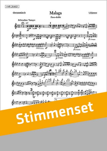 Malaga&nbsp;&nbsp;für Akkordeonorchester&nbsp;&nbsp;Stimmensatz