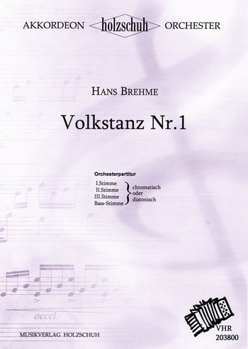 Brehme, Hans  Volkstanz Nr. 1  Akkordeonorchester Partitur