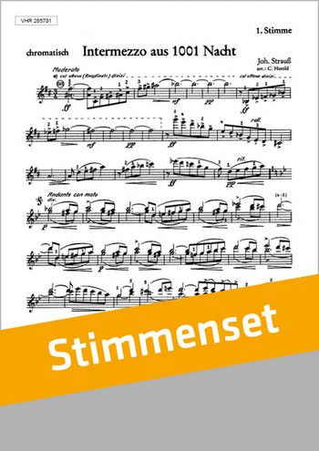Strauss, Johann (Sohn)&nbsp;&nbsp;Intermezzo aus 1001 Nacht&nbsp;&nbsp;Akkordeonorchester Stimmenset