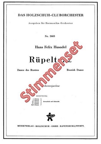 Husadel, Hans Felix&nbsp;&nbsp;Rüpeltanz&nbsp;&nbsp;Akkordeonorchester Stimmenset