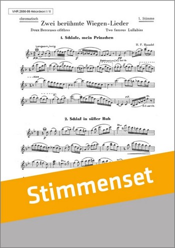 Husadel, Hans Felix&nbsp;&nbsp;2 berühmte Wiegenlieder&nbsp;&nbsp;Akkordeonorchester Stimmenset