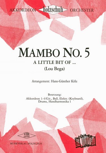 Mambo no.5:&nbsp;&nbsp;für Akkordeonorchester&nbsp;&nbsp;Partitur
