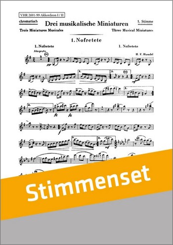 Husadel, Hans Felix&nbsp;&nbsp;3 musikalische Miniaturen&nbsp;&nbsp;Akkordeonorchester Stimmenset