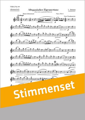 Frankenstein, Lutz&nbsp;&nbsp;Altspanischer Zigeunertanz&nbsp;&nbsp;Akkordeonorchester Stimmenset