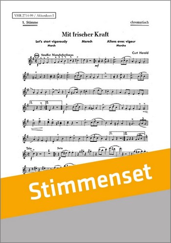 Herold, Curt&nbsp;&nbsp;Mit frischer Kraft&nbsp;&nbsp;Akkordeonorchester Stimmenset