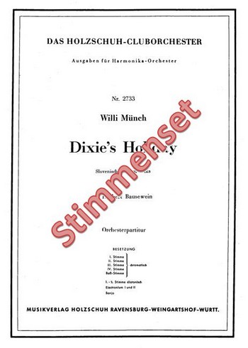 Münch, Willi&nbsp;&nbsp;Dixie's Holiday&nbsp;&nbsp;Akkordeonorchester Stimmenset