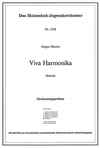 Maxim, Jürgen&nbsp;&nbsp;Viva Harmonika&nbsp;&nbsp;Akkordeonorchester Partitur
