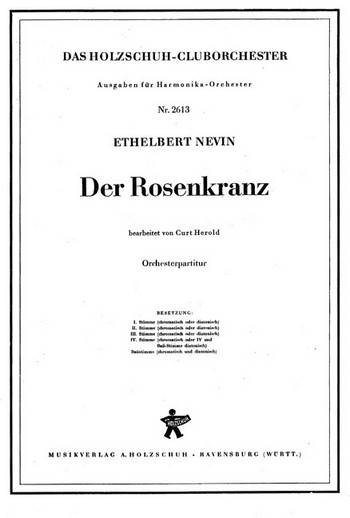 Nevin, E.&nbsp;&nbsp;Der Rosenkranz&nbsp;&nbsp;Akkordeonorchester Partitur