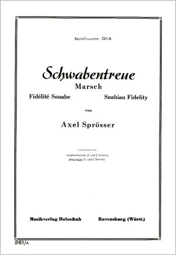 Sproesser, A.&nbsp;&nbsp;Schwabentreue&nbsp;&nbsp;Akkordeon