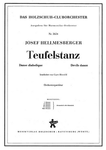 Hellmesberger, Josef&nbsp;&nbsp;Teufelstanz&nbsp;&nbsp;Akkordeonorchester Partitur