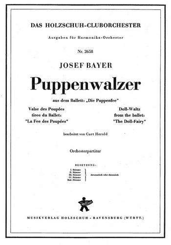 Bayer, J.  Puppenwalzer  Akkordeonorchester Partitur