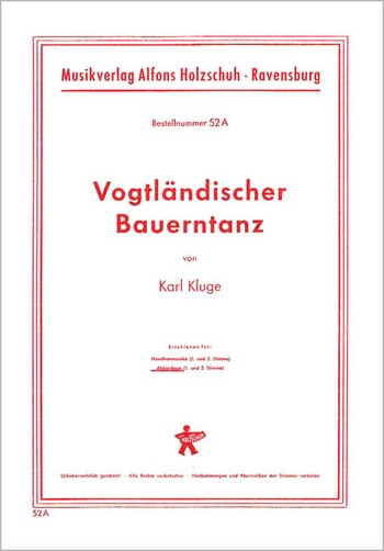 Kluge, K.&nbsp;&nbsp;Vogtländischer Bauerntanz&nbsp;&nbsp;Akkordeon