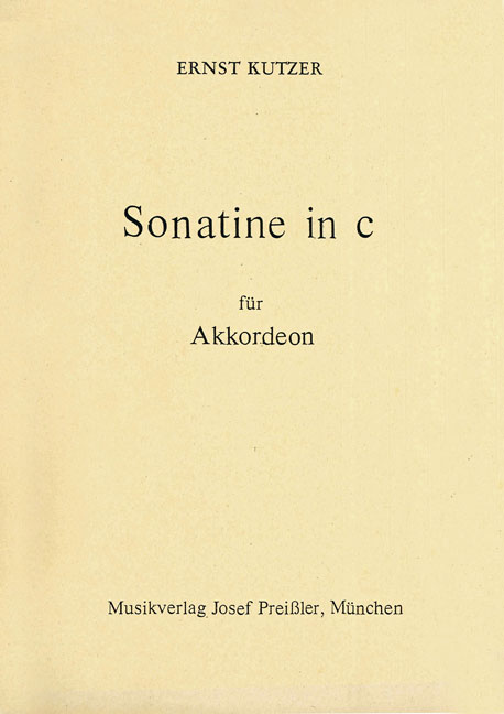 Ernst Kutzer Sonatine in c für Akkordeon&nbsp;&nbsp;Akkordeon&nbsp;&nbsp;