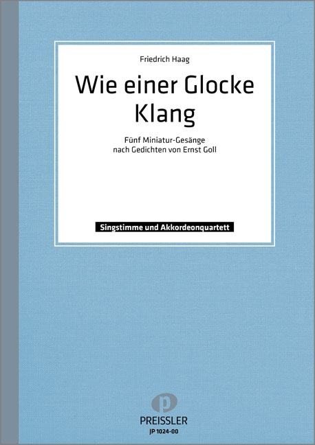Friedrich Haag Wie einer Glocke Klang&nbsp;&nbsp;Akkordeon-Orchester&nbsp;&nbsp;Partitur