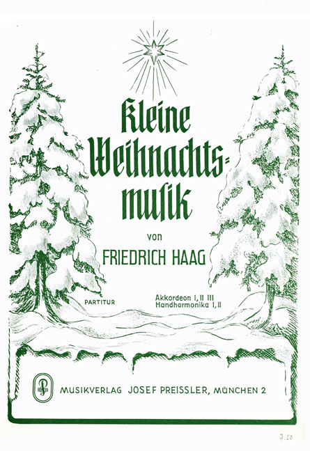 Kleine Weihnachtsmusik&nbsp;&nbsp;für Akkordeonorchester &nbsp;&nbsp;Partitur
