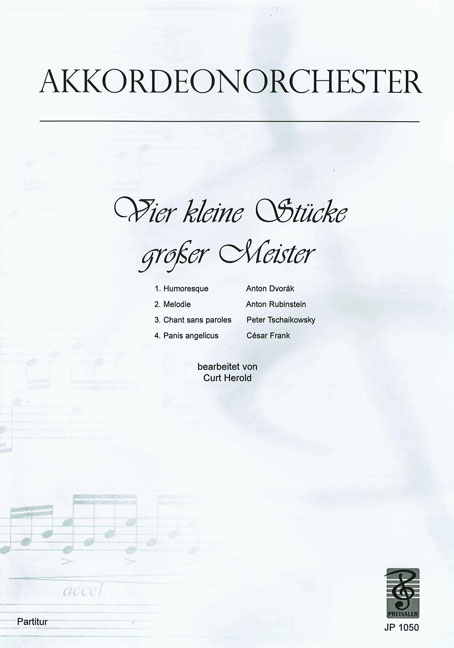 Herold, Curt&nbsp;&nbsp;Vier kleine Stücke grosser Meister&nbsp;&nbsp;Akkordeonorchester Partitur