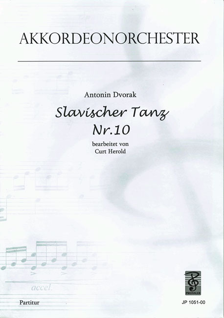Antonin Dvorák Slavischer Tanz Nr.10  Akkordeon-Orchester  Partitur