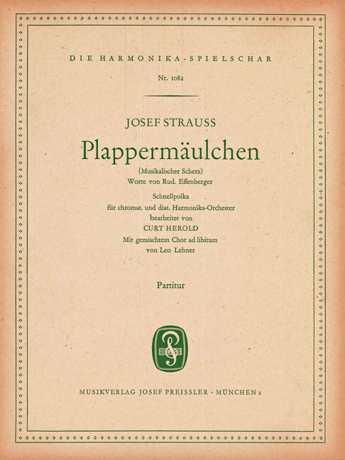 Strauss, Josef / Herold, Curt&nbsp;&nbsp;Plappermäulchen&nbsp;&nbsp;Akkordeonorchester Partitur