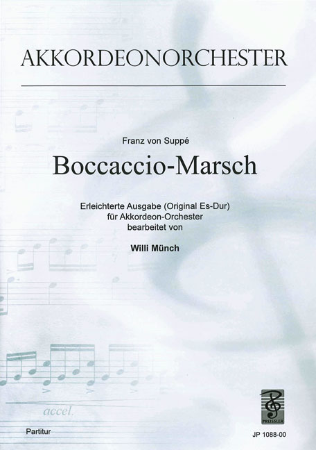  Boccaccio-Marsch  für Akkordeonorchester   Partitur