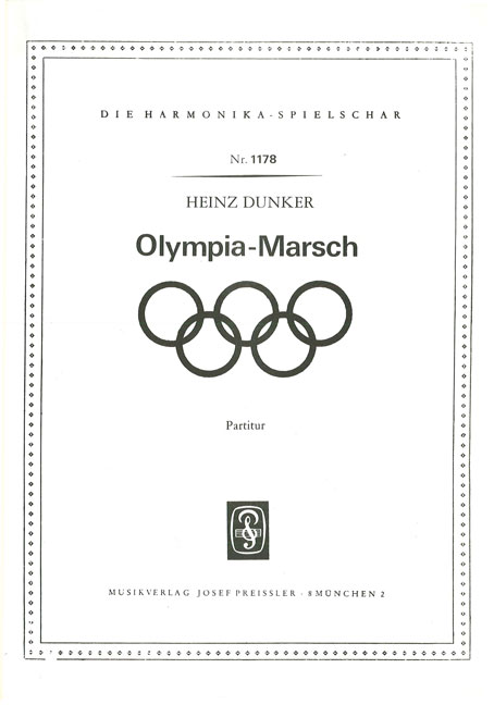 Dunker, Heinz  Olympia-Marsch  Akkordeonorchester Partitur